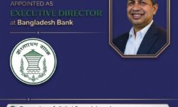 Bangladesh Bank executive director appointment Md Motasem Billah illustrated through central bank office environment, financial regulation context, and digital financial services systems.