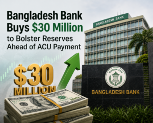 Bangladesh Bank $30 Million Dollar Purchase ACU Payment Reserves shown through central bank forex intervention ahead of ACU settlement cycle