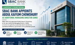 SBAC Bank AMD appointment corporate banking leadership graphic.