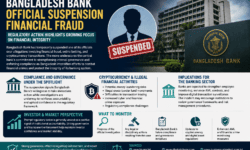 Bangladesh Bank official suspension financial fraud governance and compliance illustration