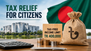 Bangladesh Tax-Free Income threshold increased to Tk 400,000 under the Finance Bill, supporting taxpayers and fiscal reform